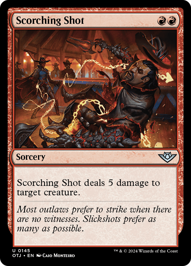 Scorching Shot [Outlaws of Thunder Junction] [Foil]