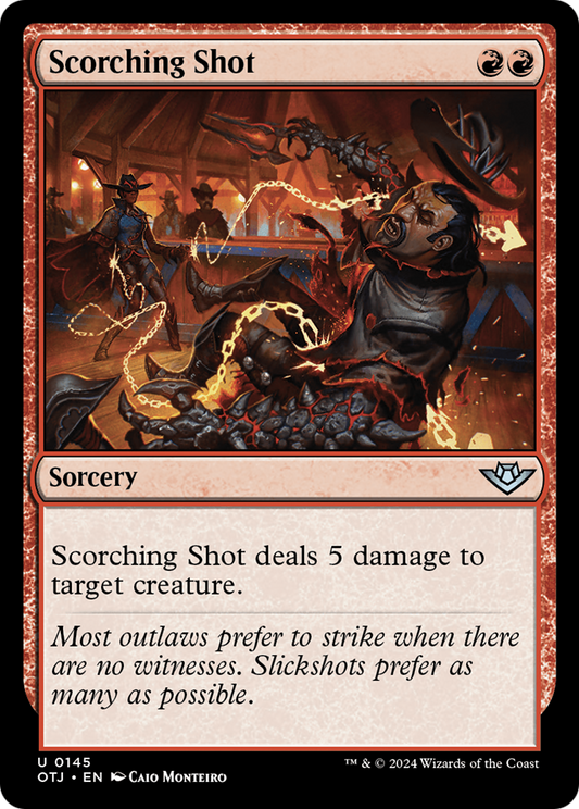 Scorching Shot [Outlaws of Thunder Junction] [Foil]