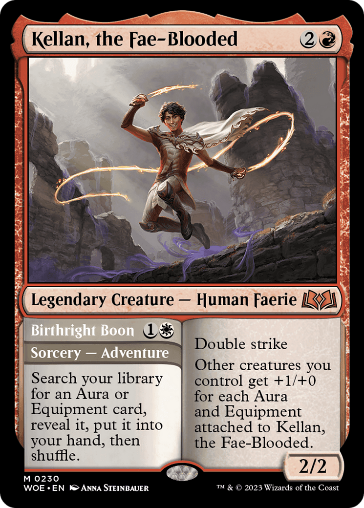 Kellan, the Fae-Blooded // Birthright Boon [Wilds of Eldraine] [Foil]
