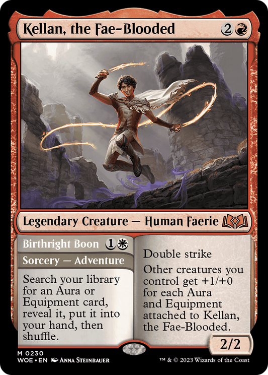 Kellan, the Fae-Blooded // Birthright Boon [Wilds of Eldraine] [Foil]