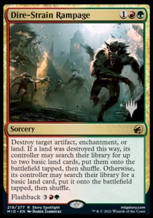 Dire-Strain Rampage (Promo Pack) [Innistrad: Midnight Hunt Promos] [Foil]