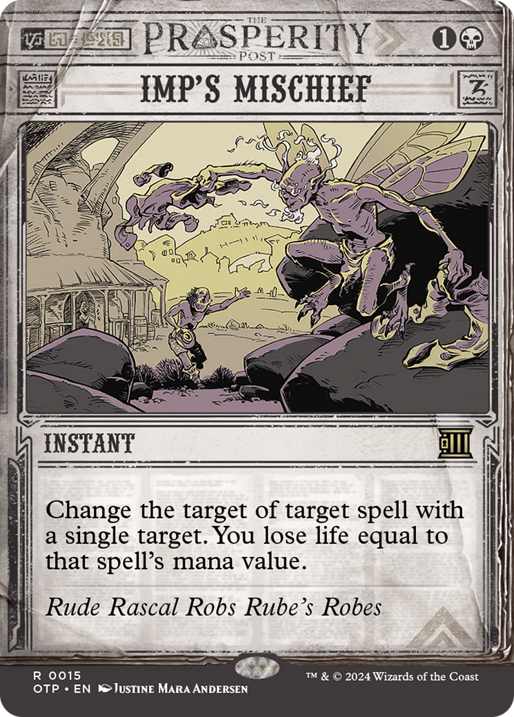 Imp's Mischief [Outlaws of Thunder Junction: Breaking News] [Foil]