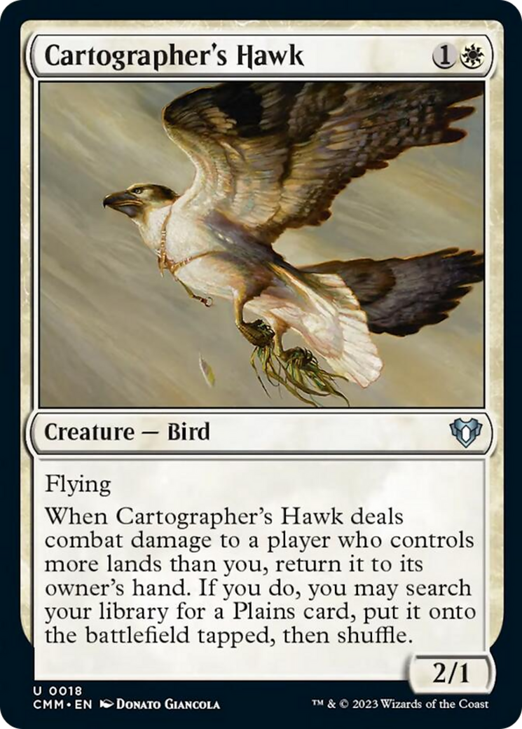 Cartographer's Hawk [Commander Masters] [Foil]