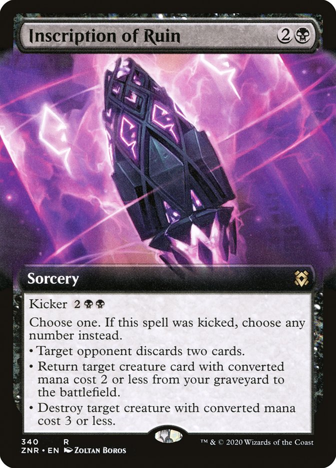 Inscription of Ruin (Extended Art) [Zendikar Rising] [Foil]
