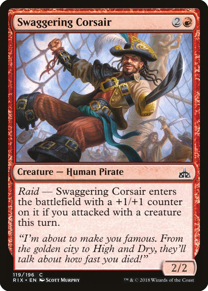 Swaggering Corsair [Rivals of Ixalan] [Foil]