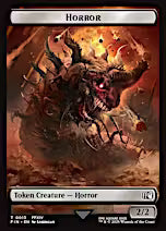 Hero (0007) // Horror (0013) Double-Sided Token [FINAL FANTASY Tokens] [Foil]