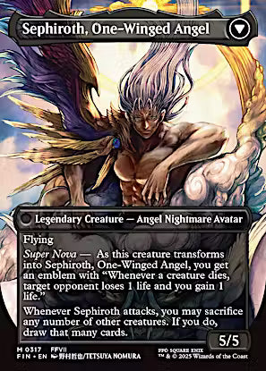 Sephiroth, Fabled SOLDIER // Sephiroth, One-Winged Angel (Borderless) (0317) [FINAL FANTASY] [Foil]