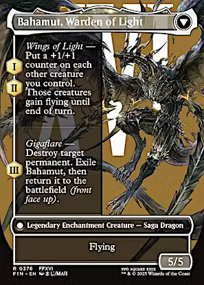 Dion, Bahamut's Dominant // Bahamut, Warden of Light (Borderless) [FINAL FANTASY] [Foil]