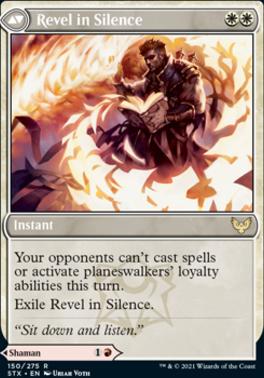 Flamescroll Celebrant // Revel in Silence [Strixhaven: School of Mages Prerelease Promos]