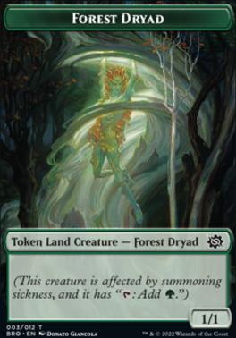 Powerstone // Forest Dryad Double-Sided Token [The Brothers' War Tokens]