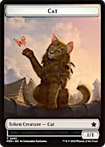 Spirit // Cat (0001) Doubled-Sided Token [Foundations Tokens] [Foil]