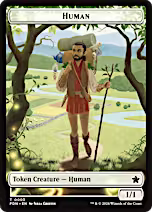 Human // Knight Double-Sided Token [Foundations Tokens]