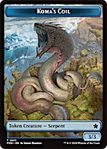 Scion of the Deep // Koma's Coil Doubled-Sided Token [Foundations Tokens] [Foil]