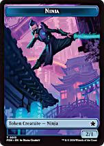 Emblem - Kaito, Cunning Infiltrator // Ninja Doubled-Sided Token [Foundations Tokens] [Foil]