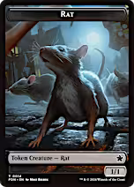 Rat (0014) // Zombie Double-Sided Token [Foundations Tokens]