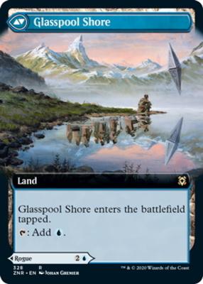 Glasspool Mimic // Glasspool Shore (Extended Art) [Zendikar Rising] [Foil]