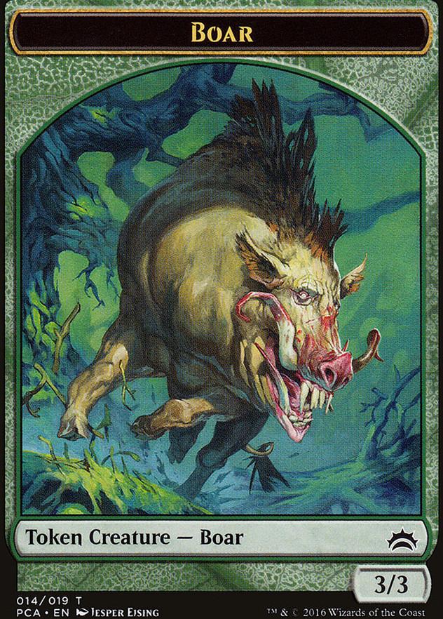 Goblin // Boar Double-Sided Token [Planechase Anthology Tokens]