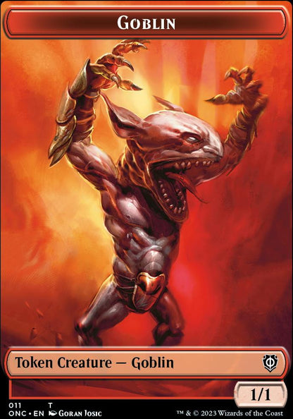 Rebel // Goblin Double-Sided Token [Phyrexia: All Will Be One Commander Tokens]