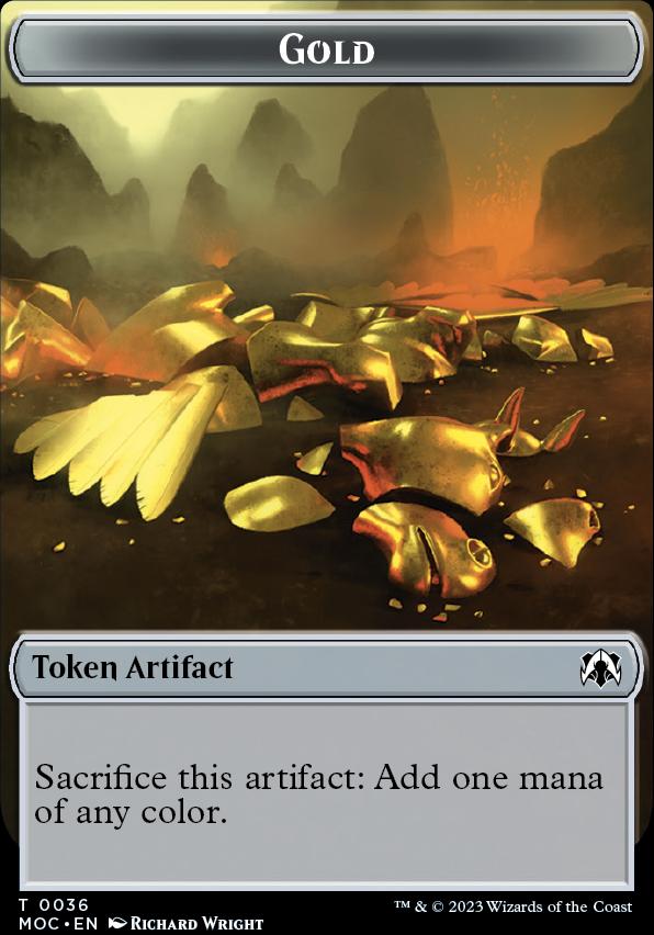 Thopter // Gold Double-Sided Token [March of the Machine Commander Tokens]