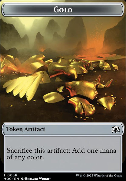 Thopter // Gold Double-Sided Token [March of the Machine Commander Tokens]