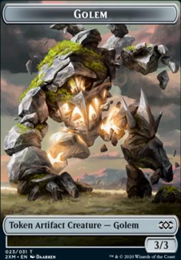 Elephant // Golem Double-Sided Token [Double Masters Tokens]