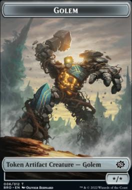 Powerstone // Golem Double-Sided Token [The Brothers' War Tokens]