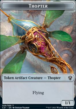 Golem (027) // Thopter Double-Sided Token [Commander 2021 Tokens]