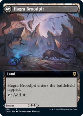 Hagra Mauling // Hagra Broodpit (Extended Art) [Zendikar Rising] [Foil]