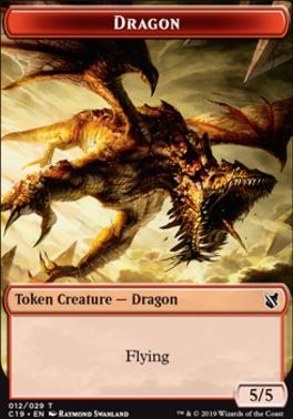 Heart-Piercer Manticore // Dragon Double-Sided Token [Commander 2019 Tokens]