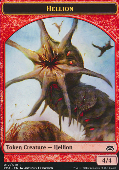 Zombie // Hellion Double-Sided Token [Planechase Anthology Tokens]