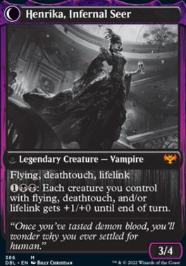 Henrika Domnathi // Henrika, Infernal Seer [Innistrad: Double Feature] [Foil]