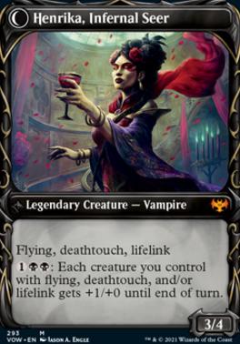 Henrika Domnathi // Henrika, Infernal Seer (Showcase Fang Frame) [Innistrad: Crimson Vow] [Foil]