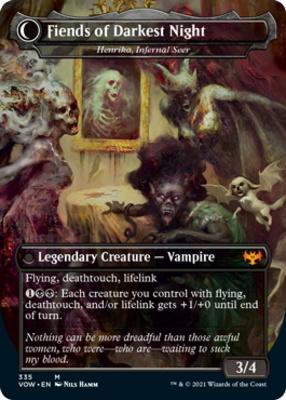 Henrika Domnathi // Henrika, Infernal Seer - The Three Weird Sisters // Fiends of Darkest Night [Innistrad: Crimson Vow] [Foil]