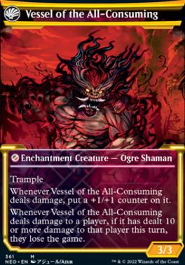 Hidetsugu Consumes All // Vessel of the All-Consuming (Showcase Soft Glow) [Kamigawa: Neon Dynasty]