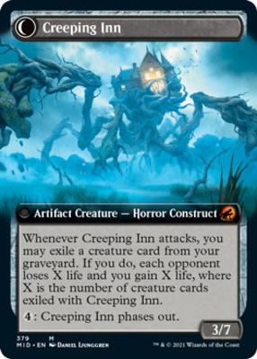 Hostile Hostel // Creeping Inn (Extended Art) [Innistrad: Midnight Hunt] [Foil]