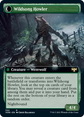 Howlpack Piper // Wildsong Howler (Extended Art) [Innistrad: Crimson Vow] [Foil]