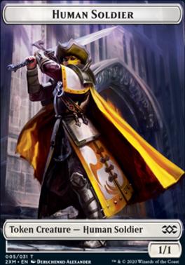 Angel // Human Soldier Double-Sided Token [Double Masters Tokens]