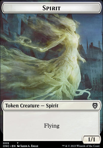 Human // Spirit Double-Sided Token [Phyrexia: All Will Be One Commander Tokens]