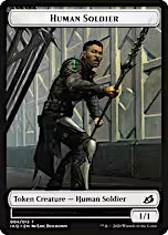Cat Bird // Human Soldier (004) Double-Sided Token [Ikoria: Lair of Behemoths Tokens]