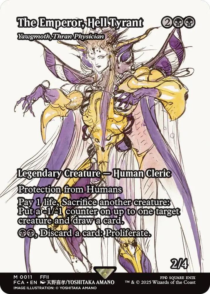 The Emperor, Hell Tyrant - Yawgmoth, Thran Physician (Showcase) [FINAL FANTASY : Through the Ages] [Foil]
