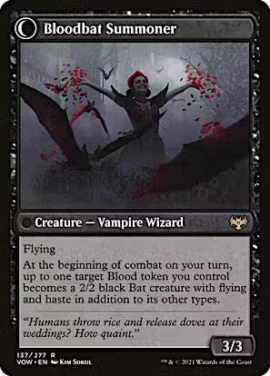 Voldaren Bloodcaster // Bloodbat Summoner [Innistrad: Crimson Vow] [Foil]