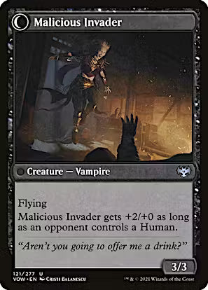 Innocent Traveler // Malicious Invader [Innistrad: Crimson Vow] [Foil]