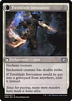 Twinblade Geist // Twinblade Invocation [Innistrad: Crimson Vow] [Foil]