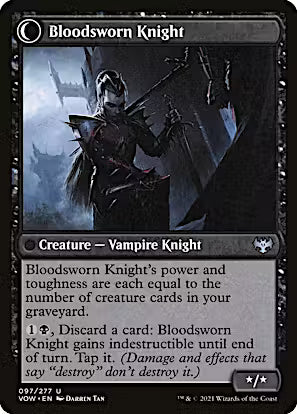 Bloodsworn Squire // Bloodsworn Knight [Innistrad: Crimson Vow] [Foil]