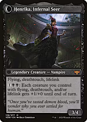 Henrika Domnathi // Henrika, Infernal Seer [Innistrad: Crimson Vow Prerelease Promos]