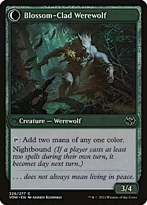 Weaver of Blossoms // Blossom-Clad Werewolf [Innistrad: Crimson Vow] [Foil]