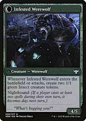 Infestation Expert // Infested Werewolf [Innistrad: Crimson Vow] [Foil]