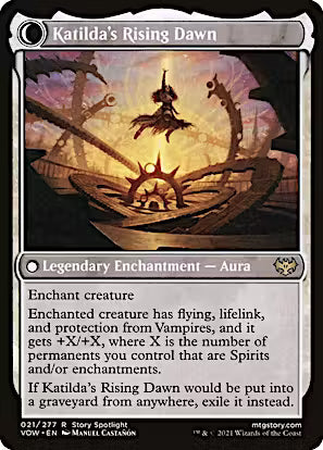 Katilda, Dawnhart Martyr // Katilda's Rising Dawn [Innistrad: Crimson Vow] [Foil]