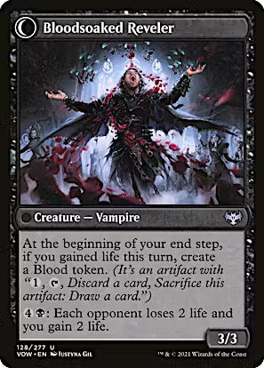 Restless Bloodseeker // Bloodsoaked Reveler [Innistrad: Crimson Vow] [Foil]