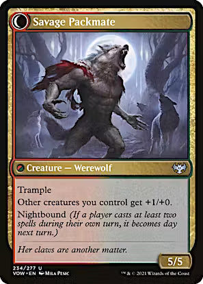 Child of the Pack // Savage Packmate [Innistrad: Crimson Vow] [Foil]